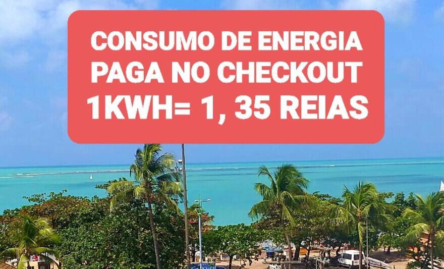 Na Beira Mar De Pajucara- Edif Neo- Apartamento Quarto E Sala- Tem Varanda - Vista Lateral Do Mar- Rua Julio Plech Filho 60 Esquina Com Avenida Doutor Antonio Gouveia - Consumo Eletrico E Pago No Ckeck-Out 1Kwh E 1,35 Reias Maceió 外观 照片